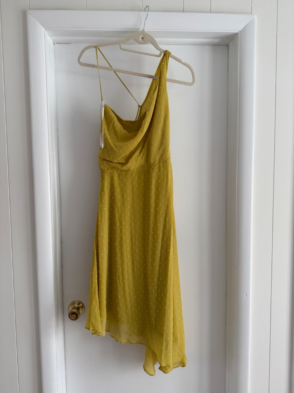 Chartreuse asymmetrical dress